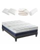 PRÊT A DORMIR HERACLES | MATELAS MÉMOIRE DE FORME, SOMMIER À LATTES EN KIT, COUETTE, OREILLERS & PROTÈGE MATELAS