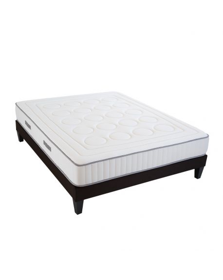 ENSEMBLE CRISTAL | Matelas Mémoire de forme & Sommier à lattes en kit