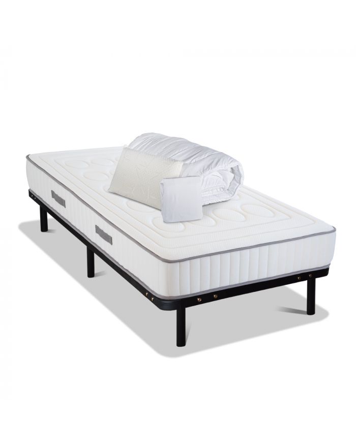 Pack matelas sommier 160x200 oreiller couette